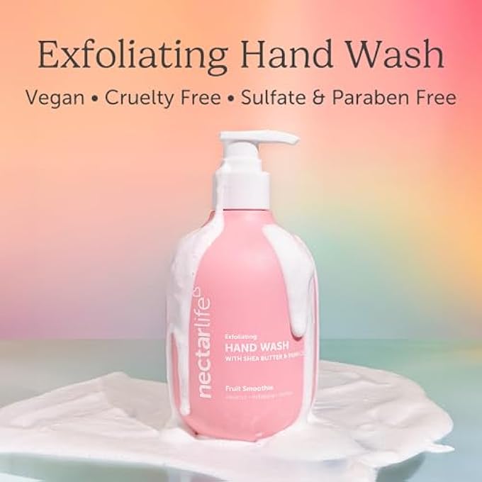 Nectar Life LIFE HAND WASH 14OZ, EXFOLIATING AND MOISTURIZING HAND SOAP WITH VOLCANIC PUMICE, JOJOBA OIL & SHEA BUTTER, FRUIT SMOOTHIE SCENT - Image 2